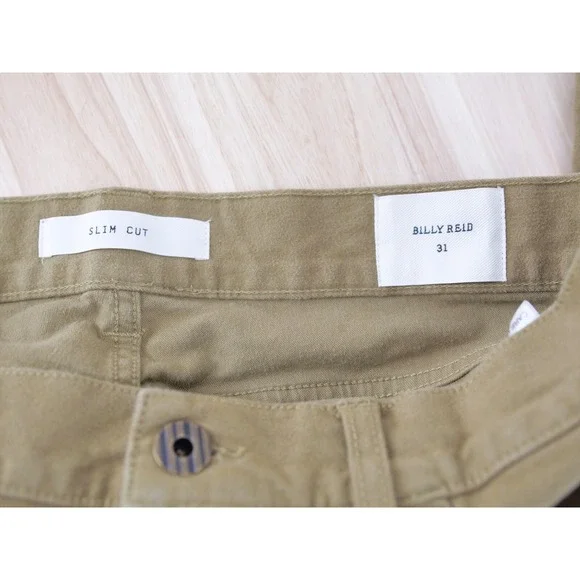 Billy Reid Slim Fit Pants Men's 31 Brown Straight Leg‎ 32x27 - Picture 11 of 12